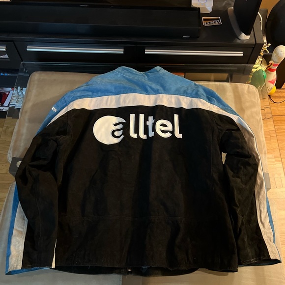 NASCAR Wilson Leather Jacket Blue Autel XXL Chase Ryan Newman - Picture 2 of 9